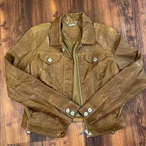 Jou Jou juniors Brown Leather Jacket